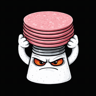 Salt Shaker Holding Sausages GIF