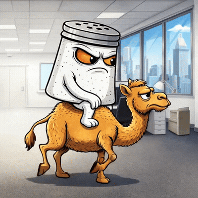 Salt Shaker Riding Camel GIF