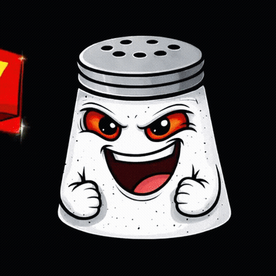 Salt Shaker With Happy Friday Banner GIF