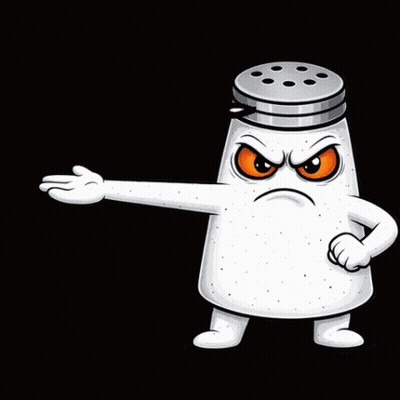 Salt Shaker With Speech Bubble GIF