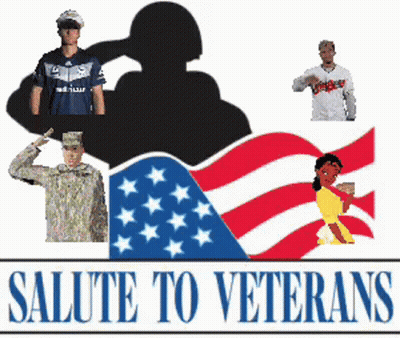 Salute To Veterans Poster With Flag GIF