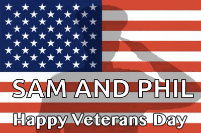 Sam And Phil Happy Veterans Day American Flag GIF
