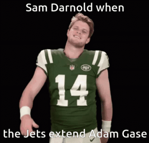 Sam Darnold Is Wearing A Jets Jersey With The Number 14 GIF