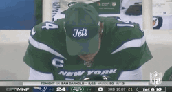 Sam Darnold Looking Up GIF