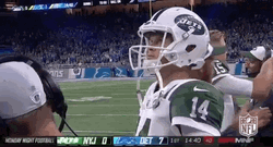 Sam Darnold Stretching His Arms GIF