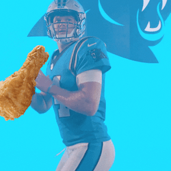 Sam Darnold Throwing Chicken Leg GIF