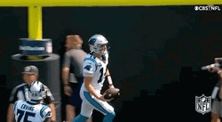 Sam Darnold Throwing The Ball Then Running GIF