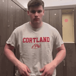 Sam Mandigo Rolling Shirt Up To Show Abs GIF