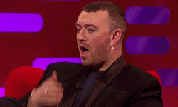 Sam Smith Rude Reaction GIF