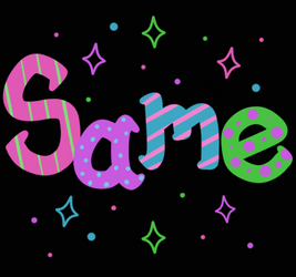 Same Starry Retro Text GIF