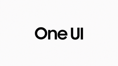 Samsung Galaxy One UI Logo Black And White GIF