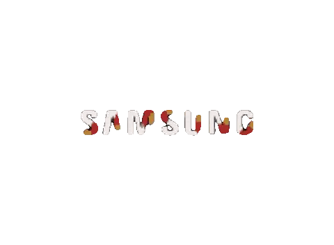 Samsung Logo In Red And White Sticker