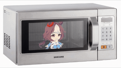 Samsung Microwave With Girl Picture GIF
