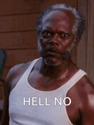 Samuel Jackson Big Eye Hell No GIF