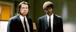 Samuel L Jackson And John Travolta With The Gun GIF