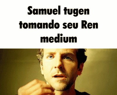 Samuel Tugen Tomando Seu Ren Medium Is Written Above A Man With Blue Eyes GIF