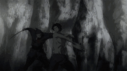 Samurai Champloo Black And White Fighting Scene GIF