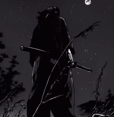 Samurai DJ Illustration GIF