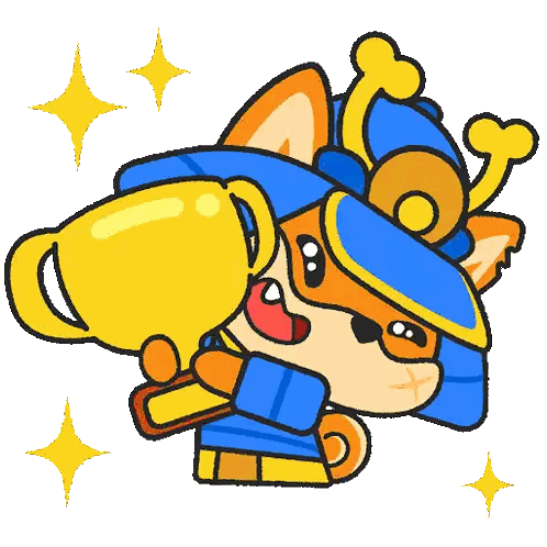 Samurai Holding Trophy Sticker