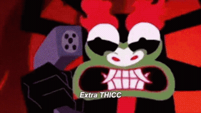 Samurai Jack Cartoon Holding Gun And Screaming GIF