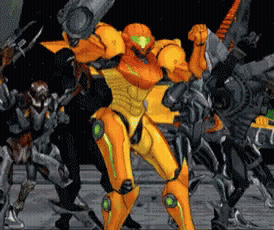 Samus And Video Game Characters Dancing GIF