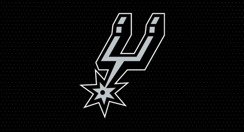 San Antonio Spurs Logo On A Black Background GIF