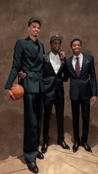 San Antonio Spurs Victor Wembanyama At NBA Draft GIF