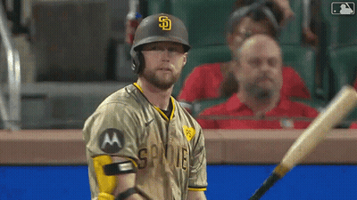 San Diego Padres Baseball Player Holding Bat GIF
