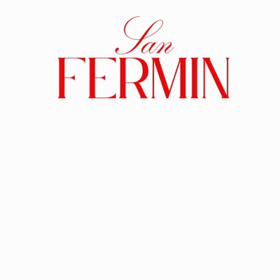 San Fedmin Poster With Striped Background GIF