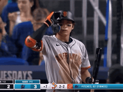 San Francisco Giants Baseball Player Holding Bat GIF