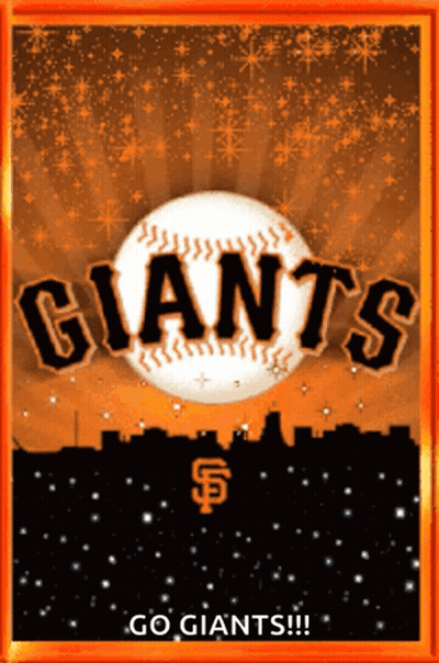 San Francisco Giants Poster With Baseball GIF