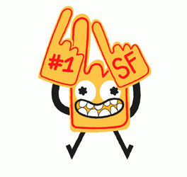 San Francisco Niners Animated Cheerer GIF