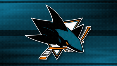 San Jose Sharks Logo Shark Holding Hockey Stick GIF