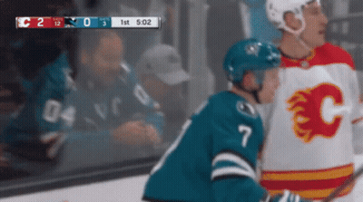 San Jose Sharks Vs Calgary Flames Hockey Game GIF