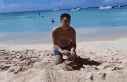 Sand Body Scrub Funny Beach GIF