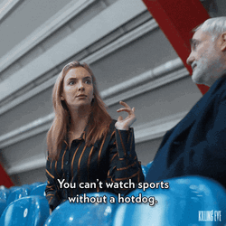 Sandra Oh Fingers Pointing On Hotdog Seller GIF