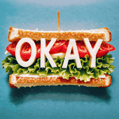 Sandwich With Lettuce Tomatoes And Cheese Saying Okay GIF