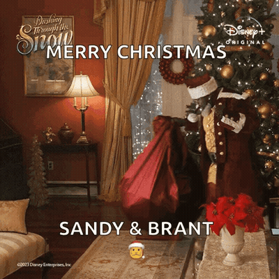Sandy And Brant Wish Everyone A Merry Christmas From Disney GIF