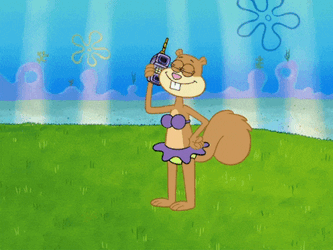 Sandy Cheeks Phone Call GIF