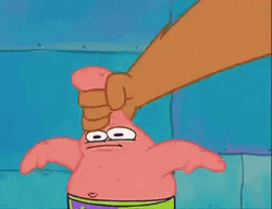 Sandy Eating Patricks Head GIF