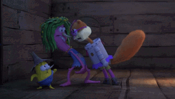 Sandy Pushed Out SpongeBob GIF