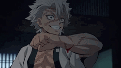 Sanemi Laughing Hard GIF