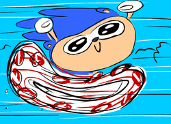 Sanic Cute Running Animation GIF