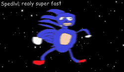 Sanic Running In Outer Space GIF