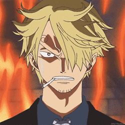 Sanji Covered In Red Flame