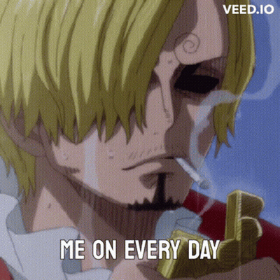 Sanji From One Piece Smoking Cigarette And Crying GIF