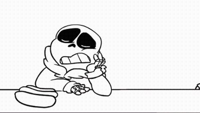 Sans And Papyrus Black And White Drawing With Word Sans GIF