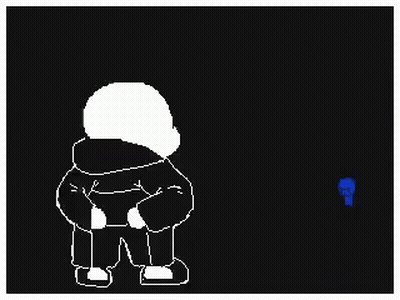 Sans From Undertale Next To Blue Glowing Object GIF
