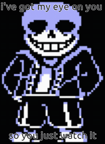 Sans Saying I've Got My Eye On You GIF