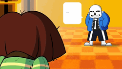 Sans Teasing Chara In Undertale Animation GIF